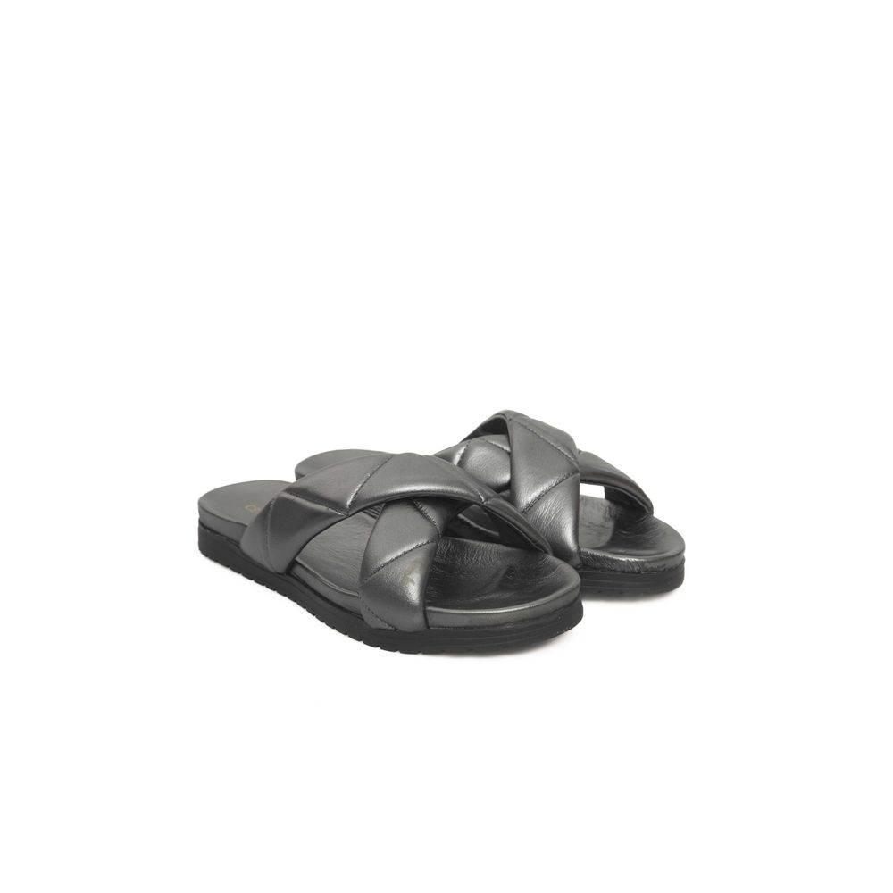 Cerruti 1881 Gray Lambskin Women Sandal - Hilstor