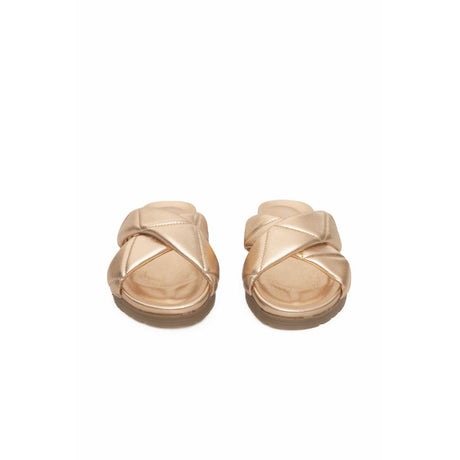 Cerruti 1881 Beige Lambskin Women Sandal