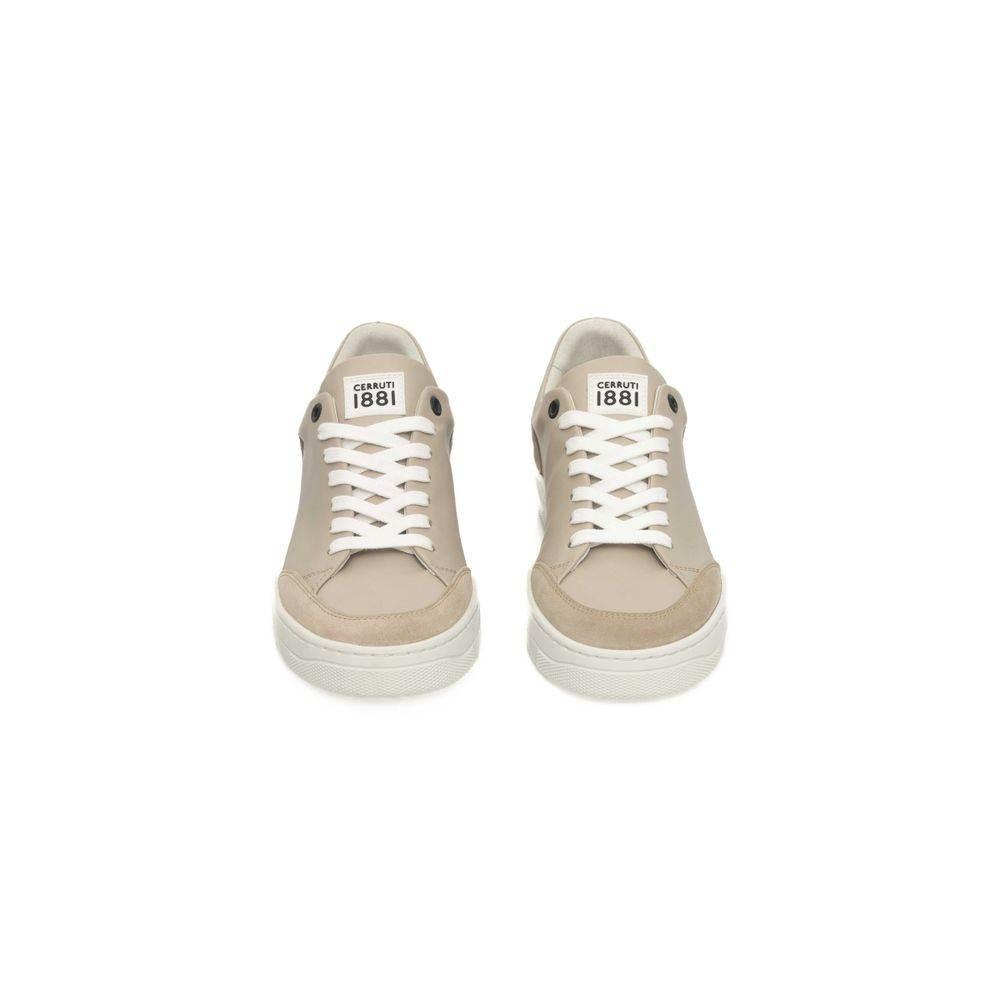Cerruti 1881 Beige Cowhide Women Sneaker - Hilstor