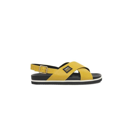 Cerruti 1881 Yellow Calfskin Women Sandal - Hilstor