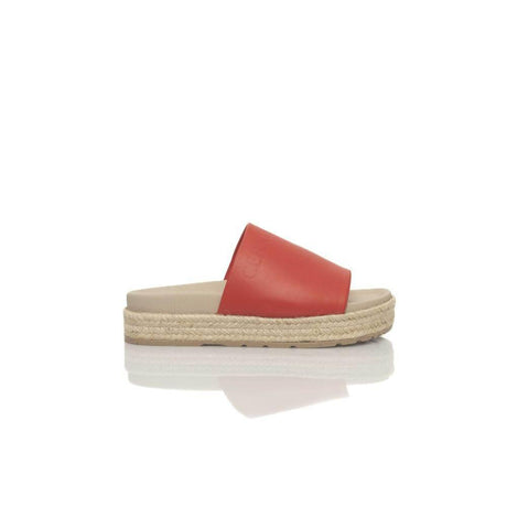 Cerruti 1881 Red Calfskin Women Sandal - Hilstor