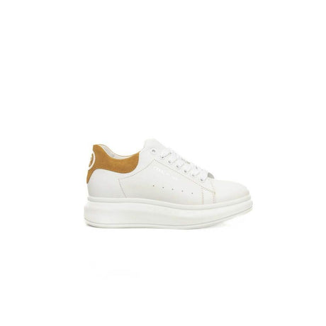 Cerruti 1881 White Cowhide Women Platform Sneaker - Hilstor