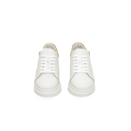 Cerruti 1881 White Cowhide Women Platform Sneaker - Hilstor