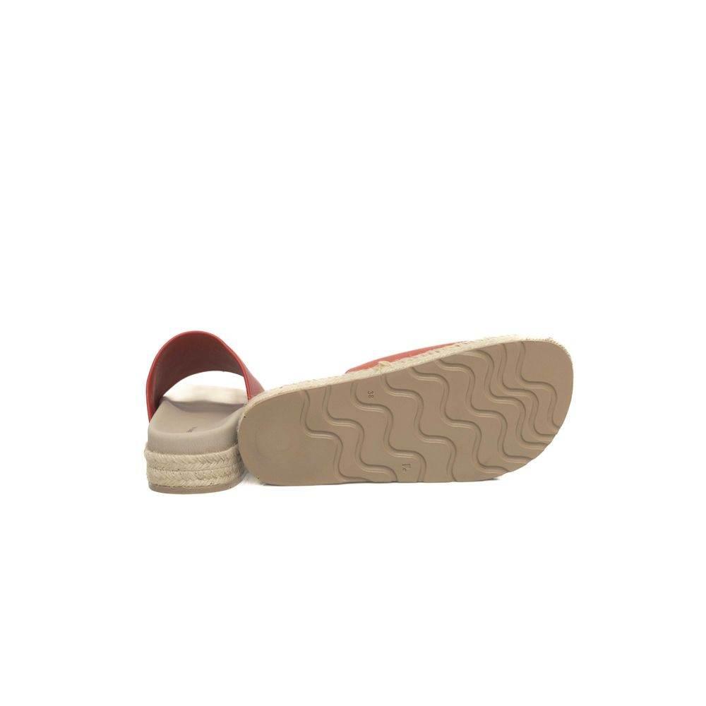 Cerruti 1881 Red Calfskin Women Sandal - Hilstor