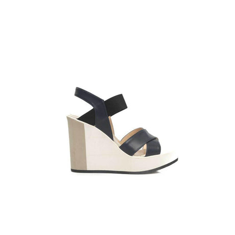 Cerruti 1881 Blue Calfskin Women Sandal - Hilstor