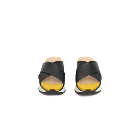 Cerruti 1881 Black Calfskin Women Sandal - Hilstor