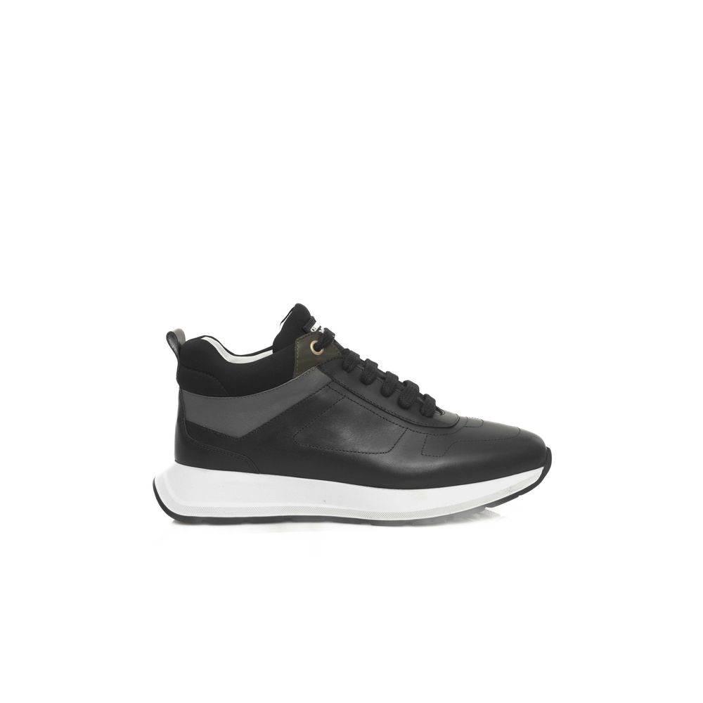 Cerruti 1881 Black Leather Women Sneaker - Hilstor