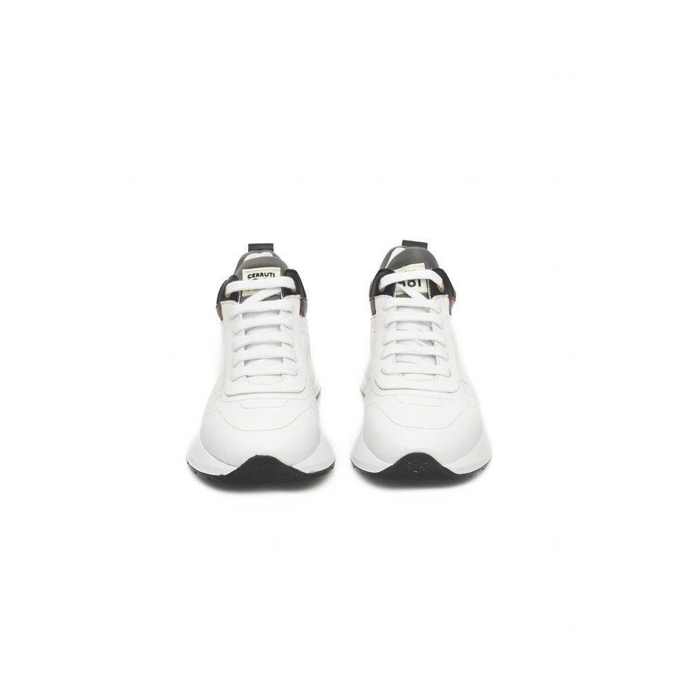 Cerruti 1881 White Leather Women Sneaker - Hilstor