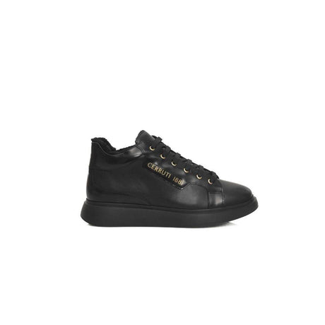 Cerruti 1881 Black Leather Women Sneaker - Hilstor