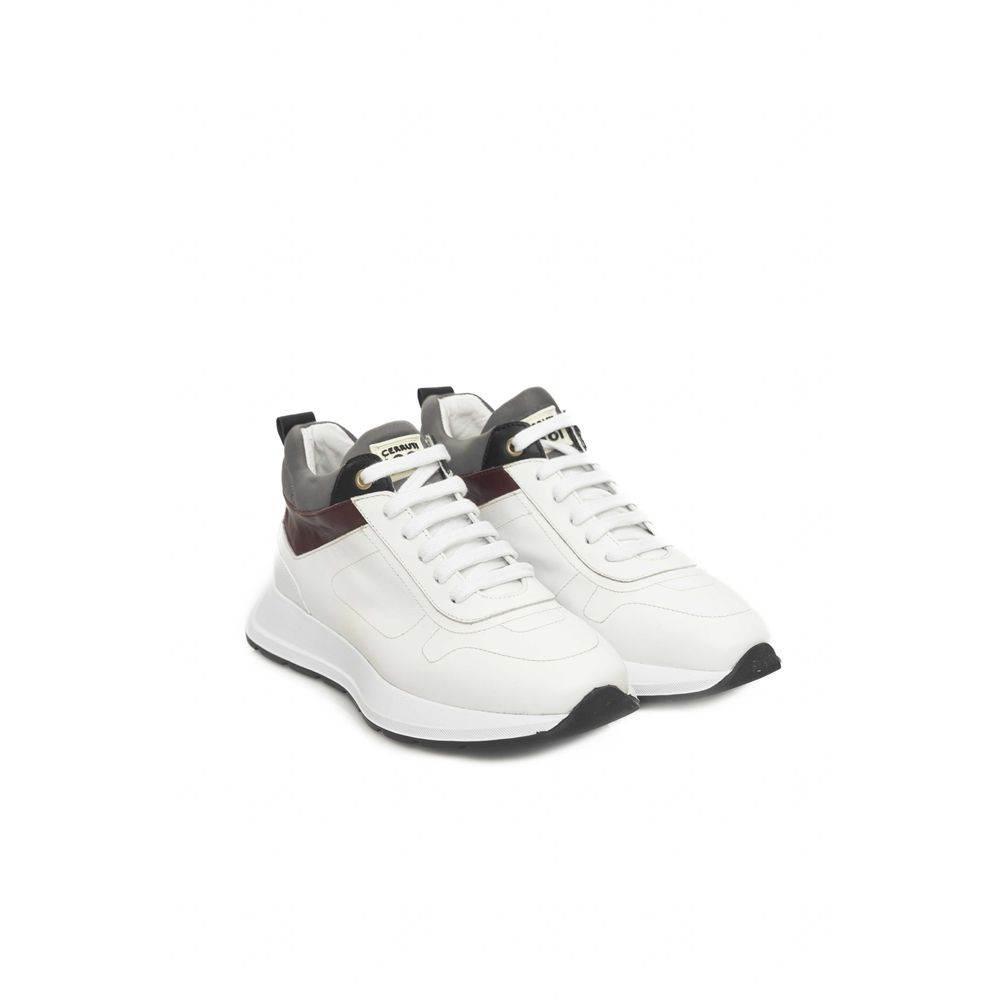 Cerruti 1881 White Leather Women Sneaker - Hilstor