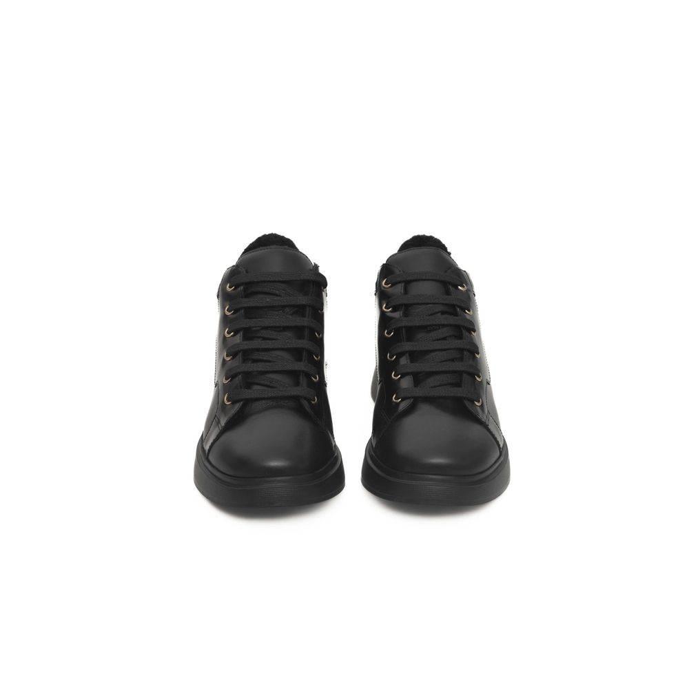 Cerruti 1881 Black Leather Women Sneaker - Hilstor