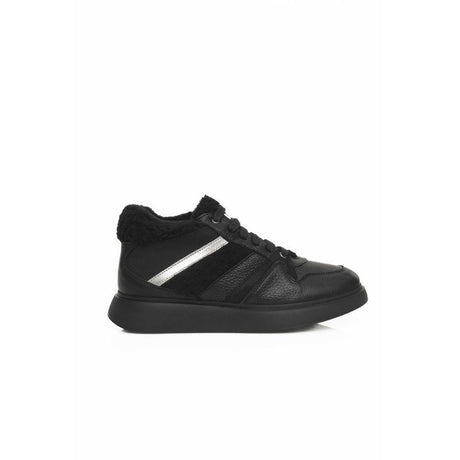 Cerruti 1881 Black Cowhide Women Platform Sneaker - Hilstor