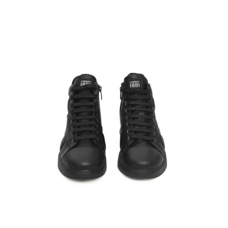 Cerruti 1881 Black Cowhide Women Sneaker - Hilstor