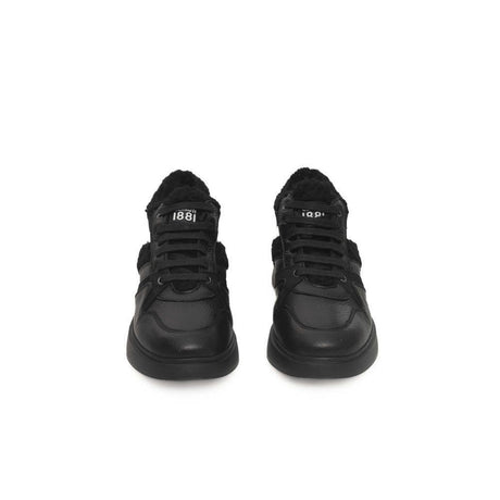 Cerruti 1881 Black Cowhide Women Platform Sneaker - Hilstor