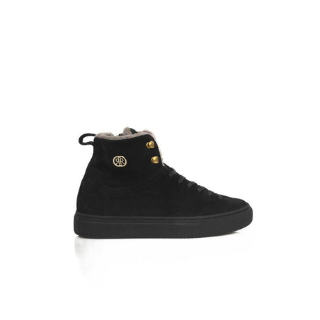 Cerruti 1881 Black Cowhide Women High Sneaker - Hilstor