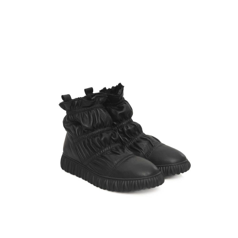 Cerruti 1881 Black Leather Women Boot - Hilstor