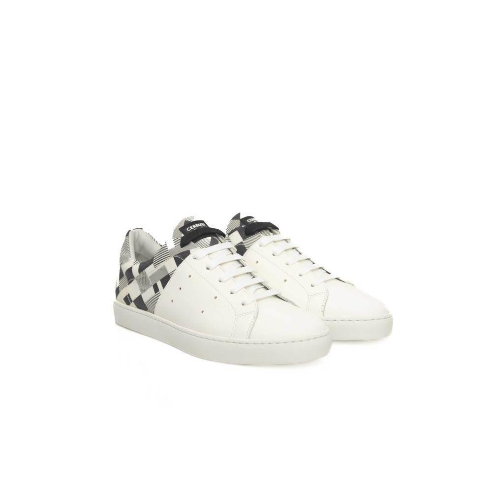 Cerruti 1881 White Calfskin Men Sneaker - Hilstor