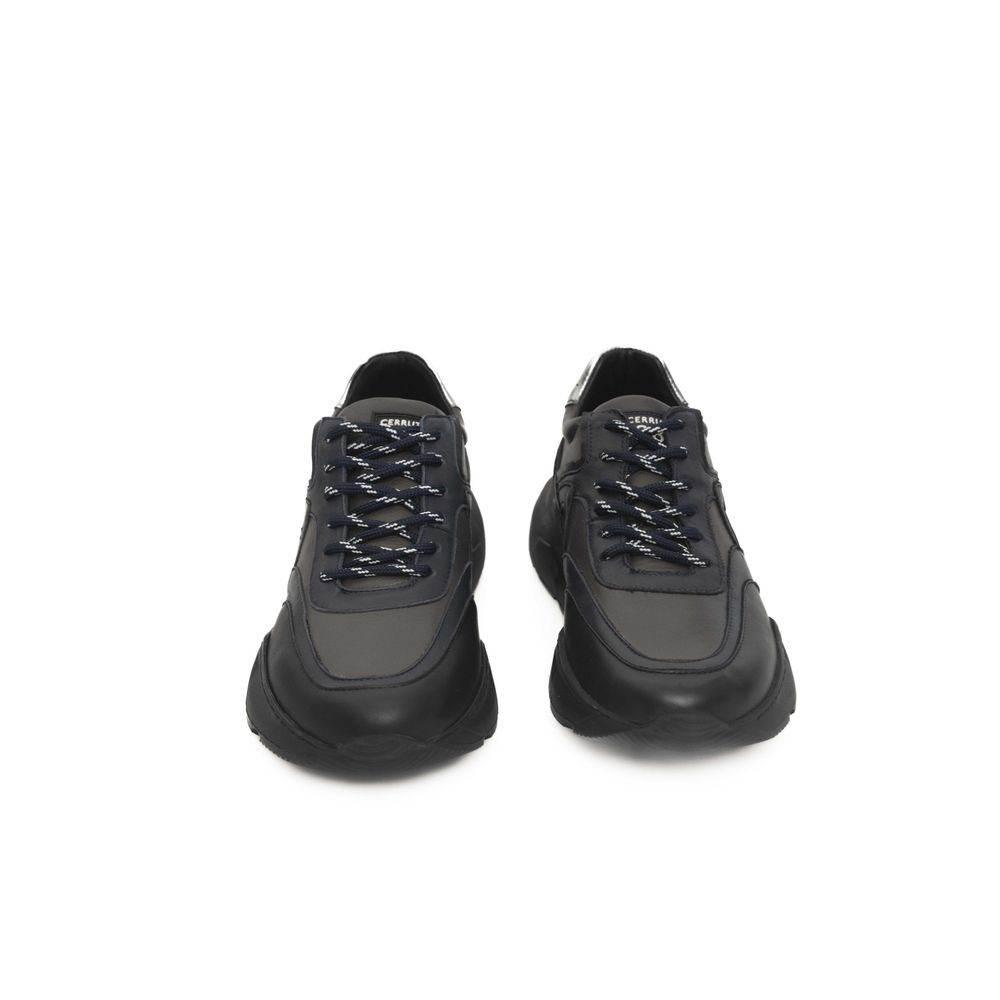 Cerruti 1881 Blue Cowhide Men Sneaker - Hilstor