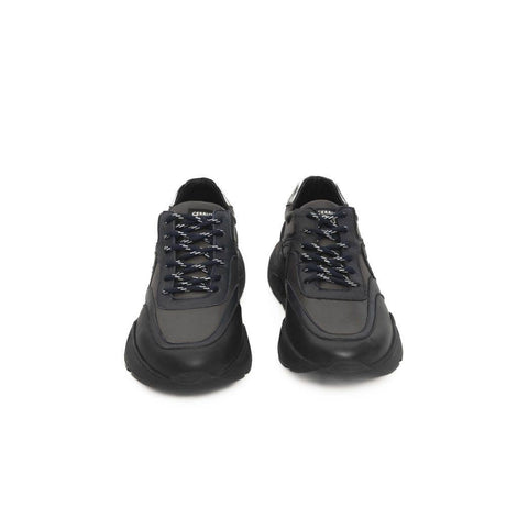 Cerruti 1881 Blue Cowhide Men Sneaker - Hilstor