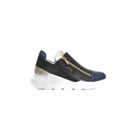 Cerruti 1881 Black Goatskin Women Sneaker - Hilstor