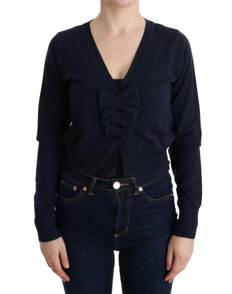 MARGHI LO' Blue Wool Blouse Sweater - Hilstor