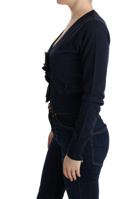 MARGHI LO' Blue Wool Blouse Sweater - Hilstor