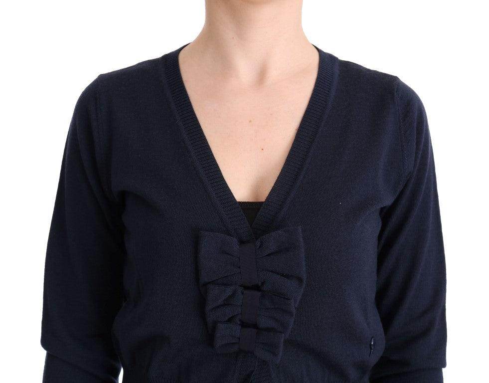 MARGHI LO' Blue Wool Blouse Sweater - Hilstor