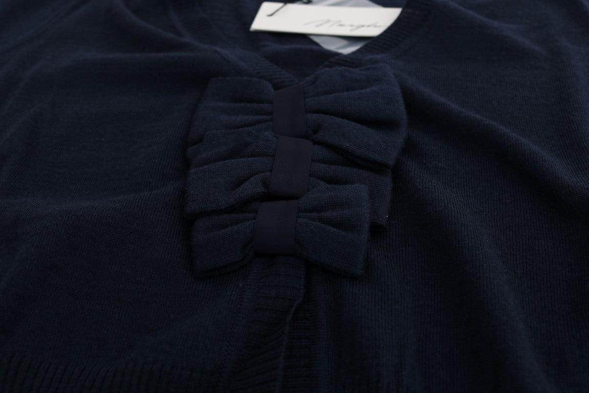 MARGHI LO' Blue Wool Blouse Sweater - Hilstor