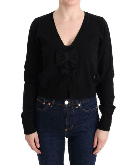 MARGHI LO' Black Wool Blouse Sweater - Hilstor
