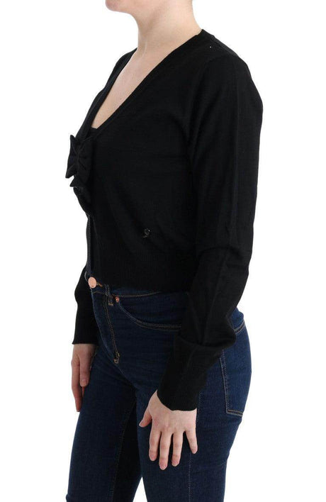 MARGHI LO' Black Wool Blouse Sweater - Hilstor
