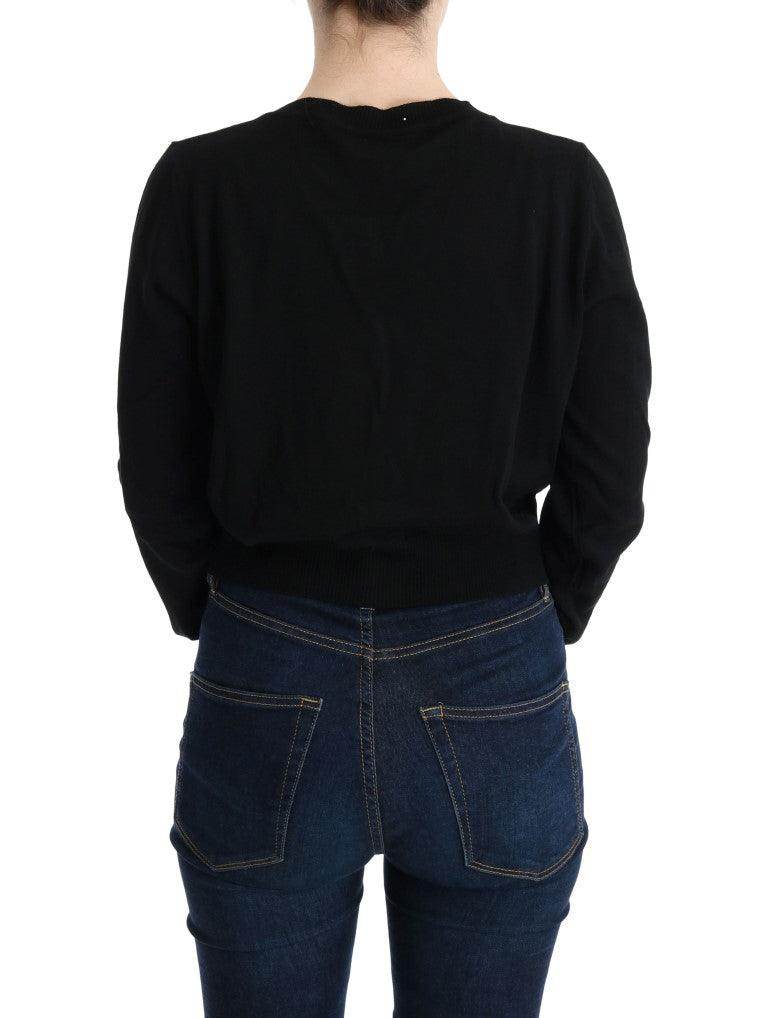 MARGHI LO' Black Wool Blouse Sweater - Hilstor