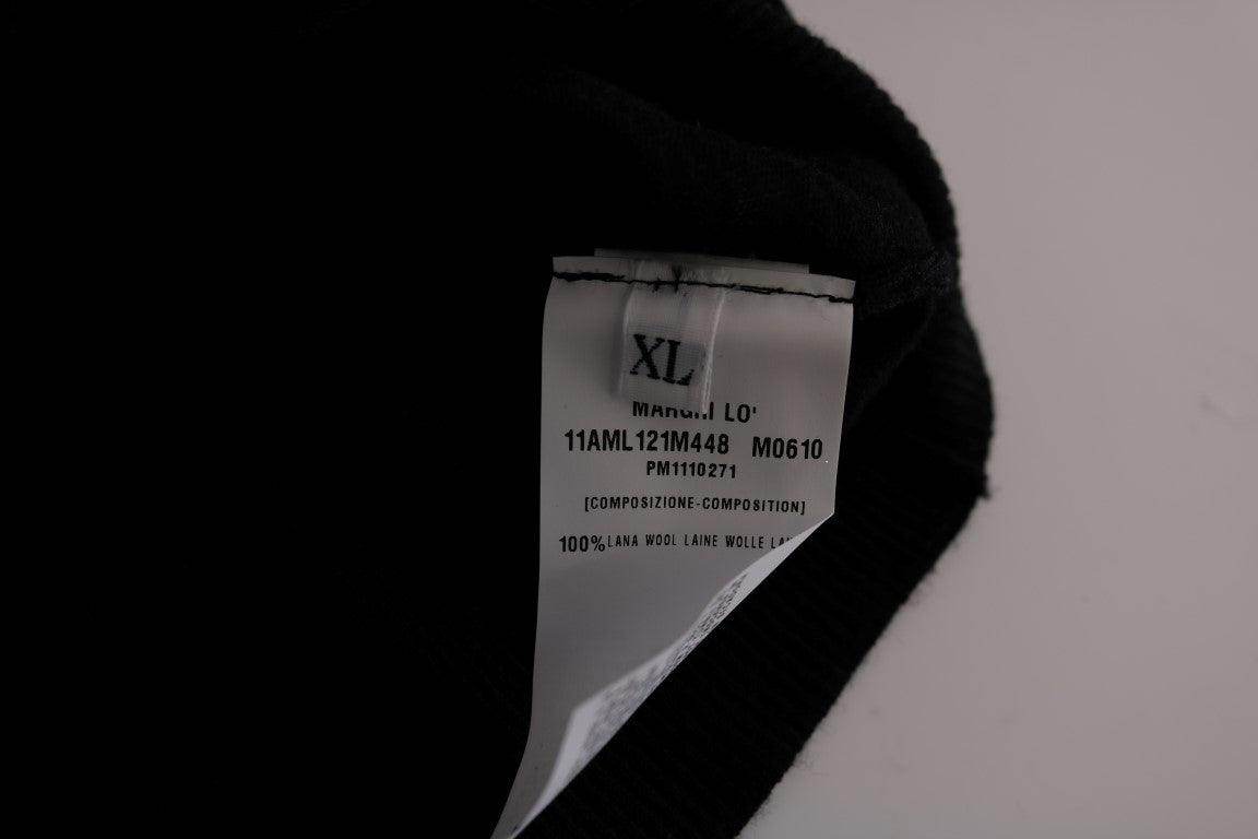 MARGHI LO' Black Wool Blouse Sweater - Hilstor