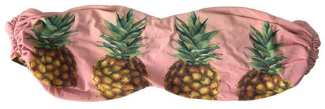 Dolce & Gabbana Pink Printed Beachwear Bikini Top Swimsuit - Hilstor