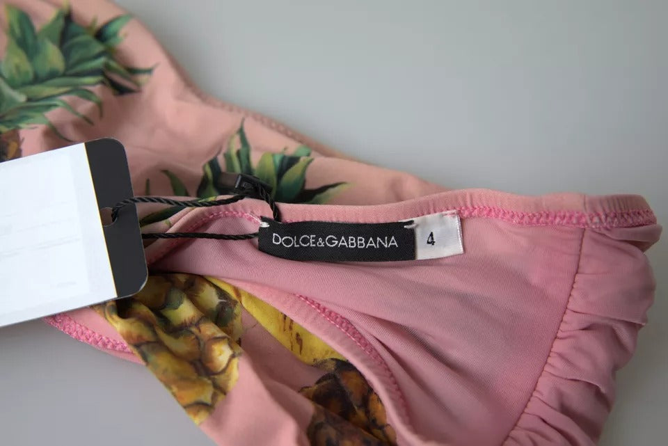 Dolce &amp; Gabbana lyserøde badedragt i bikinitop med badedragt