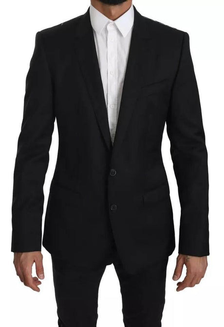 Dolce & Gabbana Black Slim Jacket Coat Blazer MARTINI - Hilstor