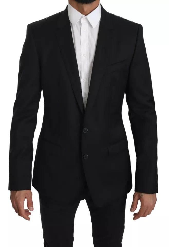 Dolce & Gabbana Black Slim Jacket Coat Blazer MARTINI - Hilstor