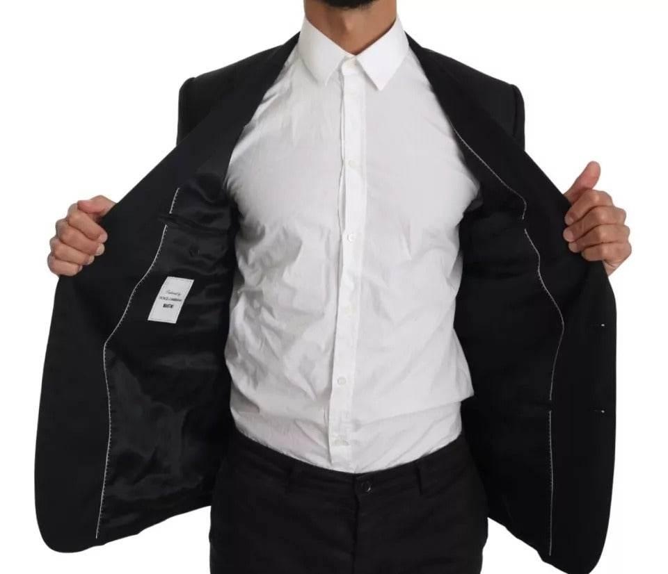 Dolce & Gabbana Black Slim Jacket Coat Blazer MARTINI - Hilstor