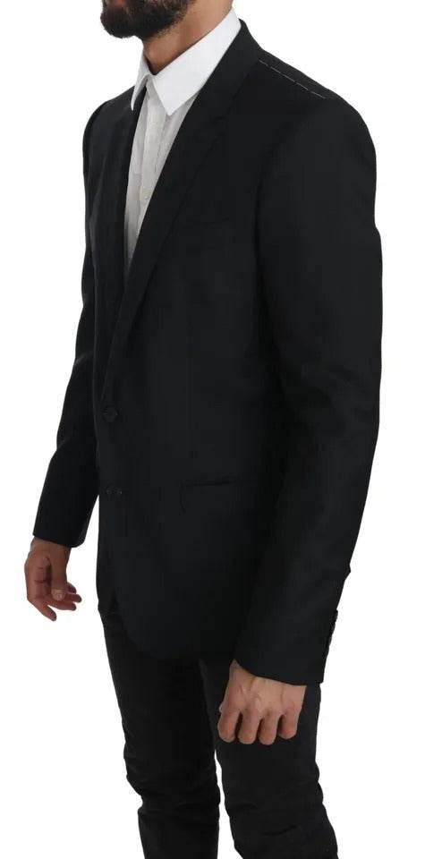 Dolce & Gabbana Black Slim Jacket Coat Blazer MARTINI - Hilstor