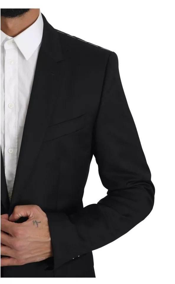 Dolce & Gabbana Black Slim Jacket Coat Blazer MARTINI - Hilstor