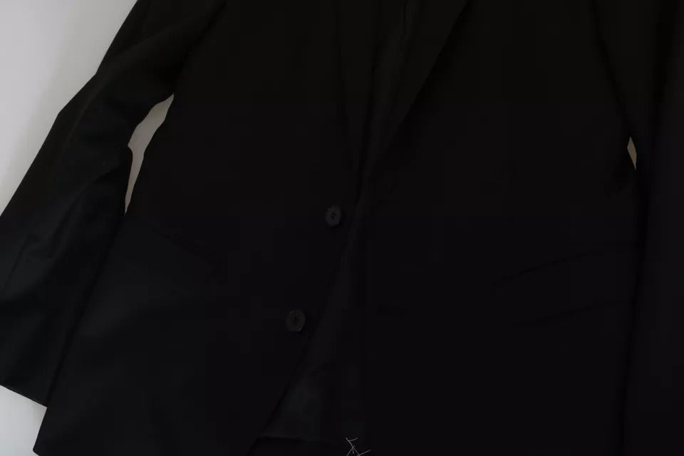 Dolce &amp; Gabbana Black Slim Jacket Coat Blazer MARTINI