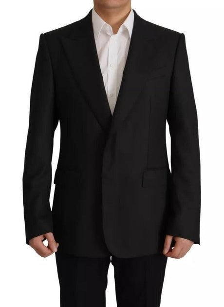 Dolce & Gabbana Black Polyester Single Breasted BlazerJacket - Hilstor