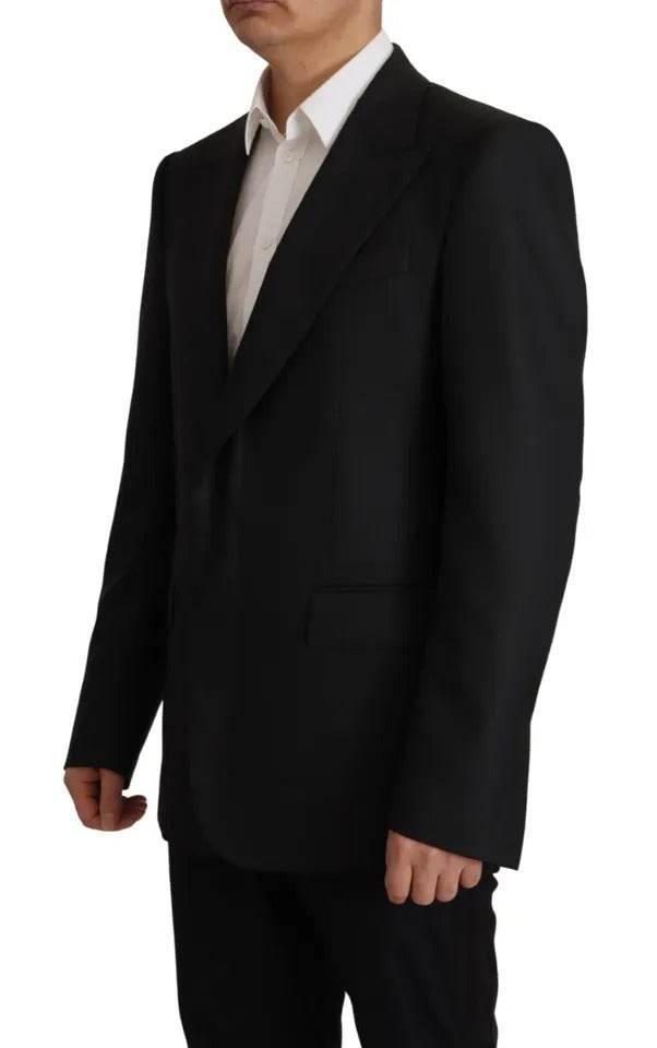 Dolce & Gabbana Black Polyester Single Breasted BlazerJacket - Hilstor