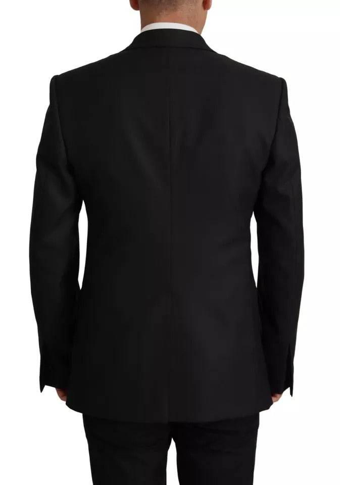 Dolce & Gabbana Black Polyester Single Breasted BlazerJacket - Hilstor