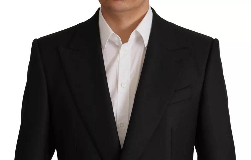 Dolce & Gabbana Black Polyester Single Breasted BlazerJacket - Hilstor