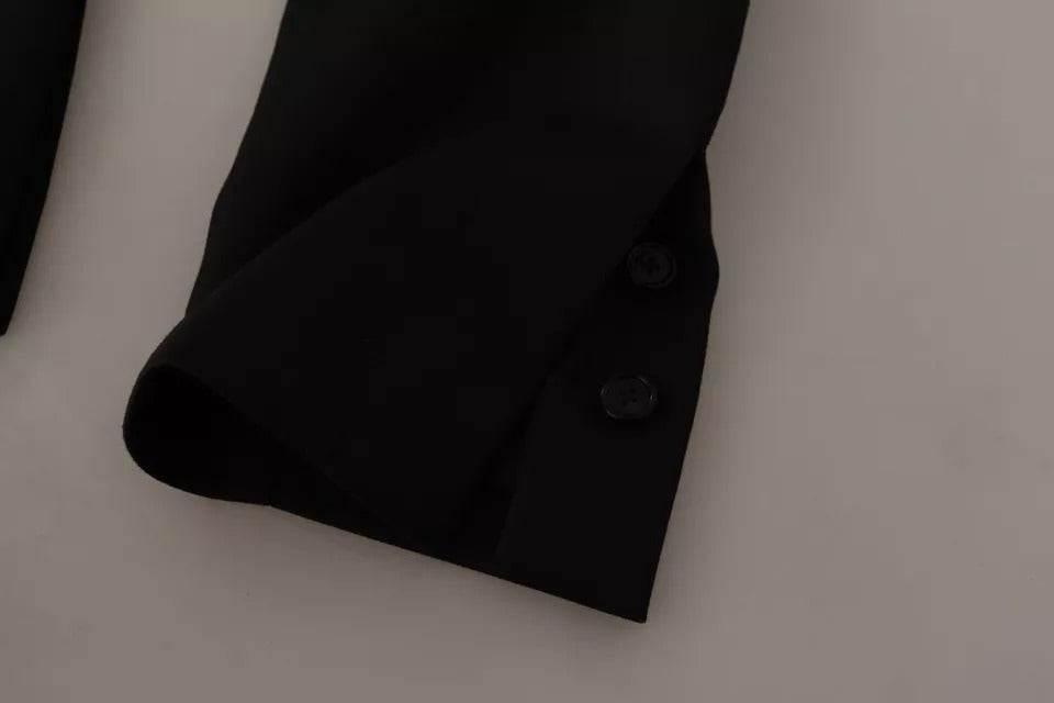 Dolce & Gabbana Black Polyester Single Breasted BlazerJacket - Hilstor