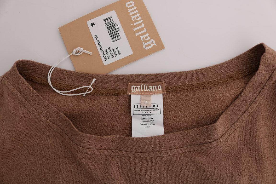 John Galliano Brown Cotton Studded Sweater - Hilstor