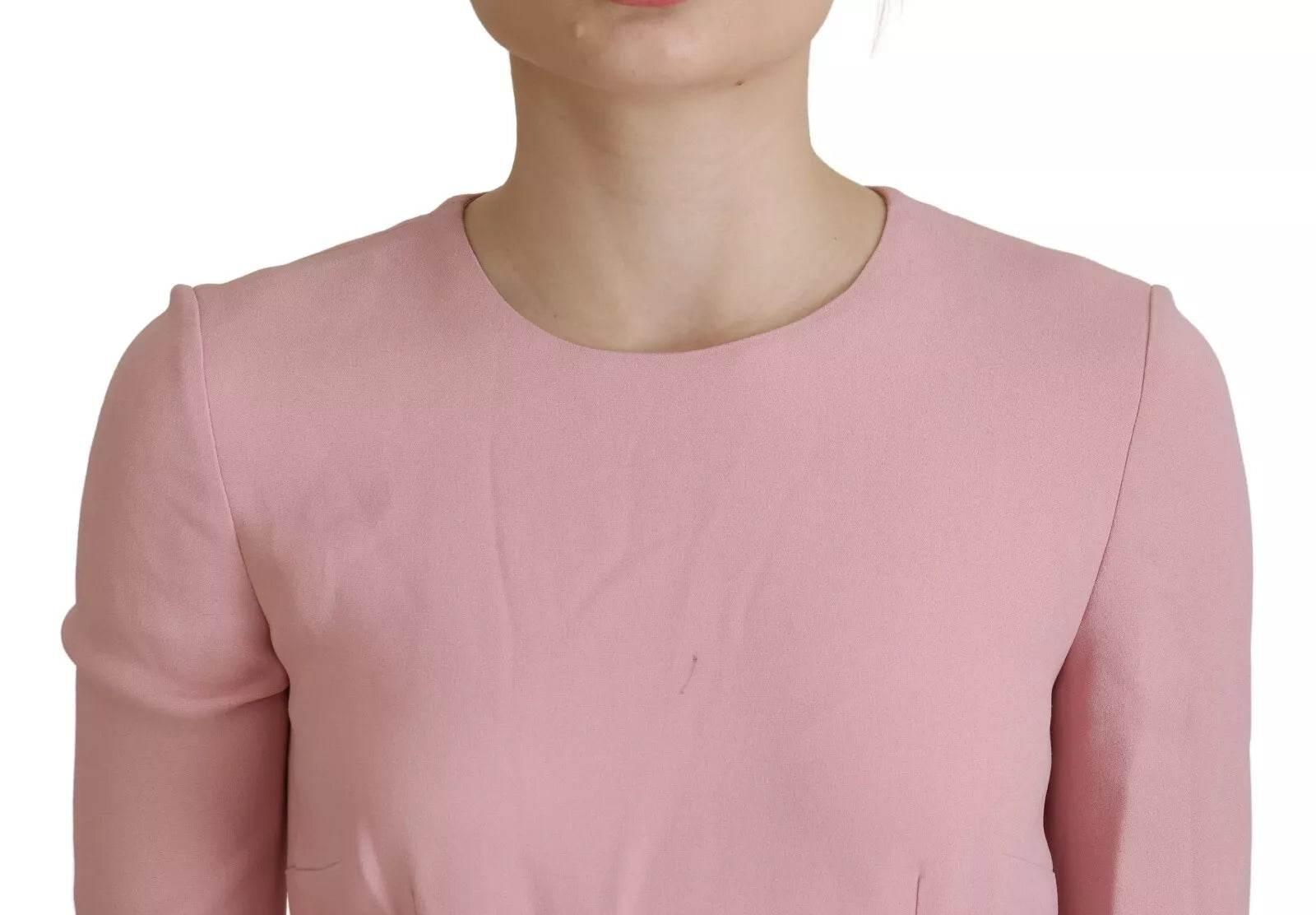 Dolce & Gabbana Pink A-line Flare Viscose 3/4 Sleeves Dress - Hilstor