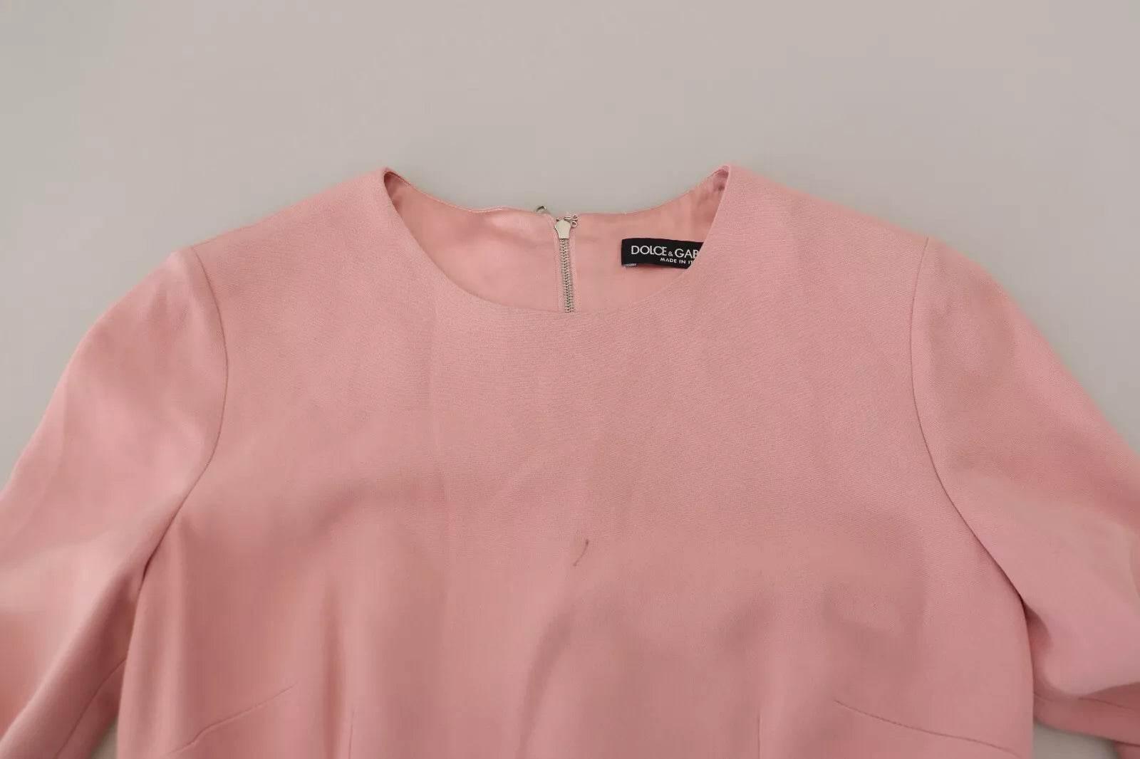 Dolce & Gabbana Pink A-line Flare Viscose 3/4 Sleeves Dress - Hilstor