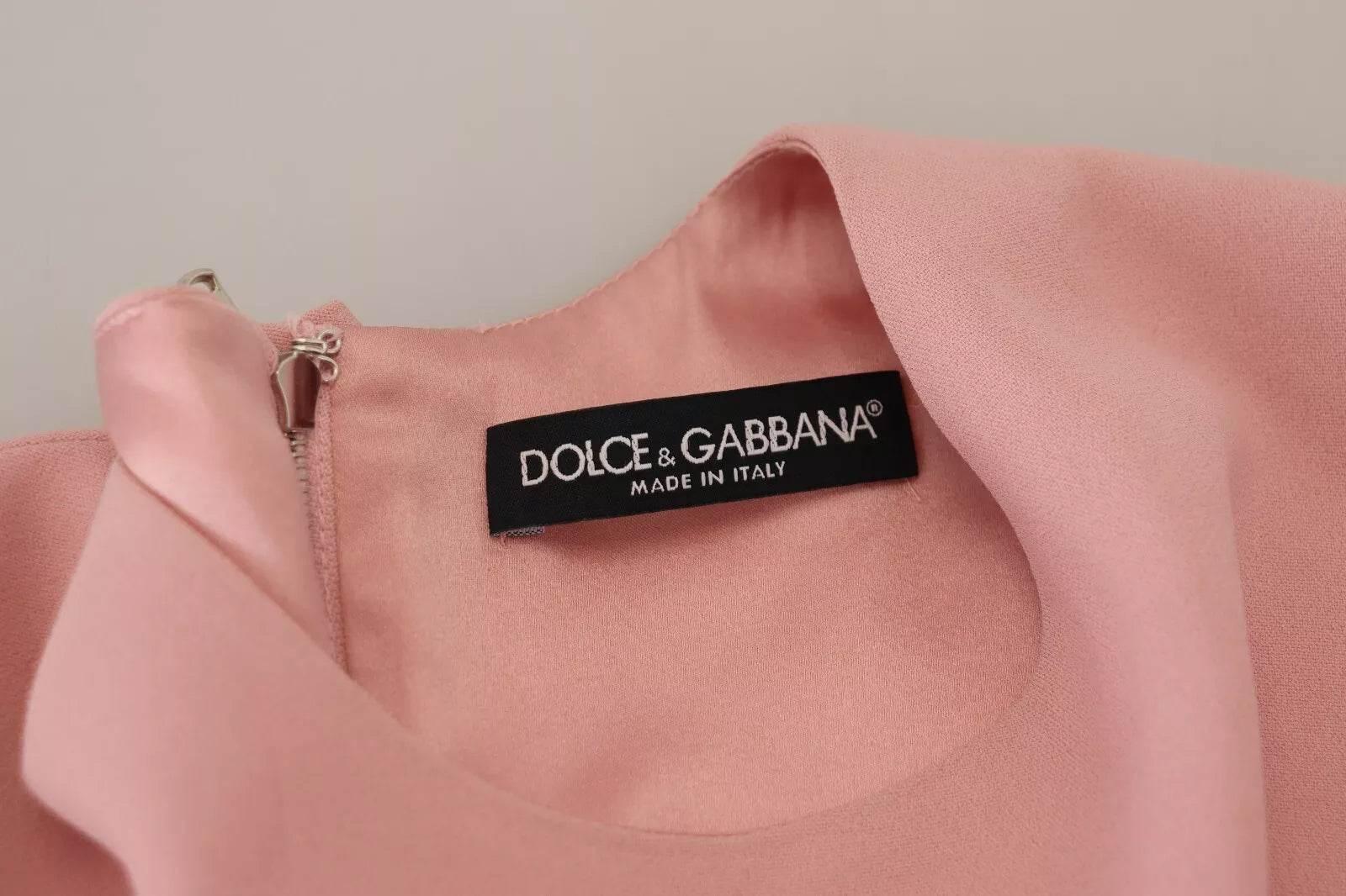 Dolce & Gabbana Pink A-line Flare Viscose 3/4 Sleeves Dress - Hilstor