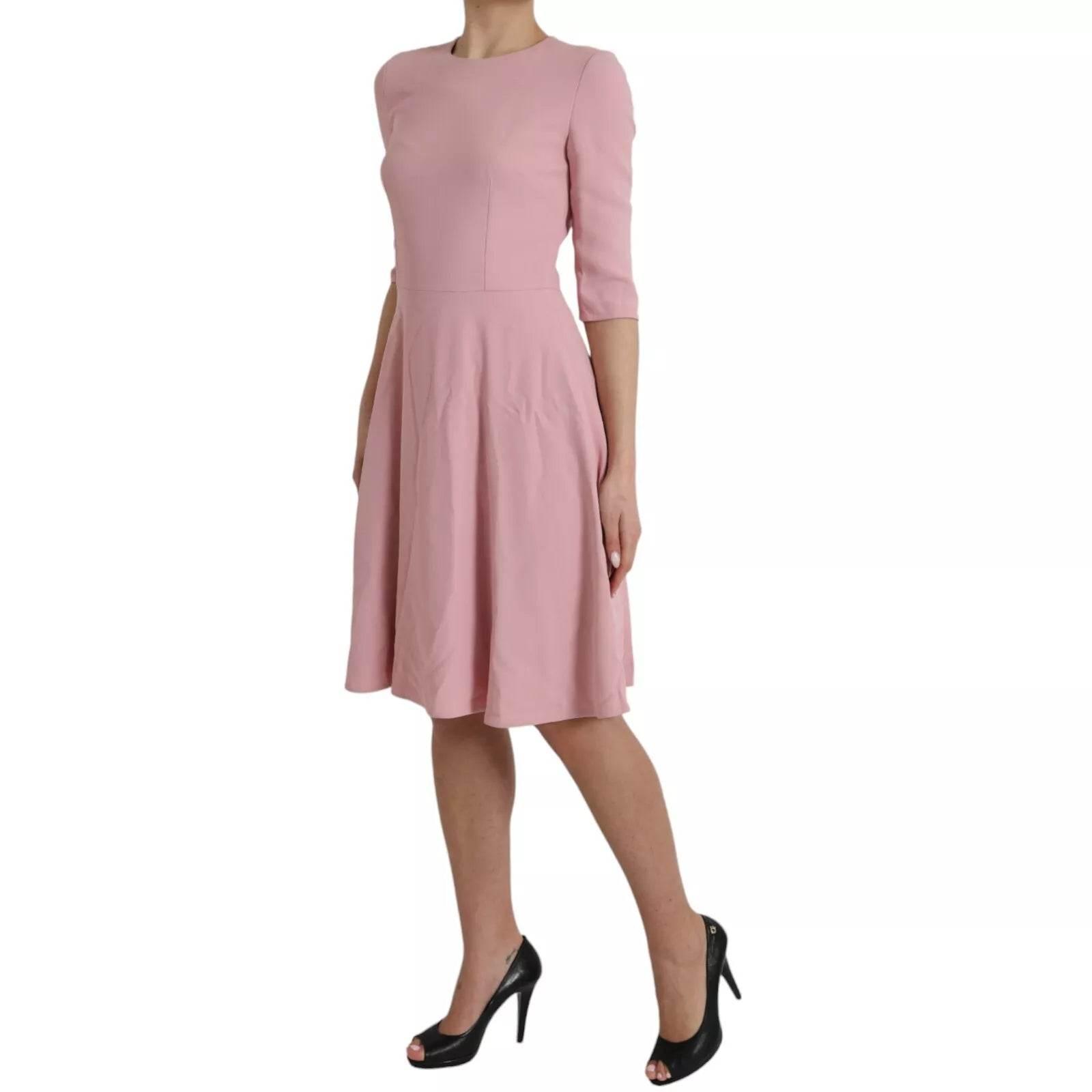 Dolce & Gabbana Pink A-line Flare Viscose Short Sleeves Dress - Hilstor